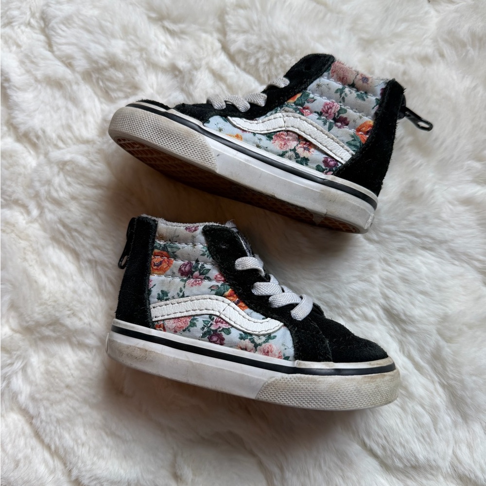 Floral High-Top Vans Size 4T